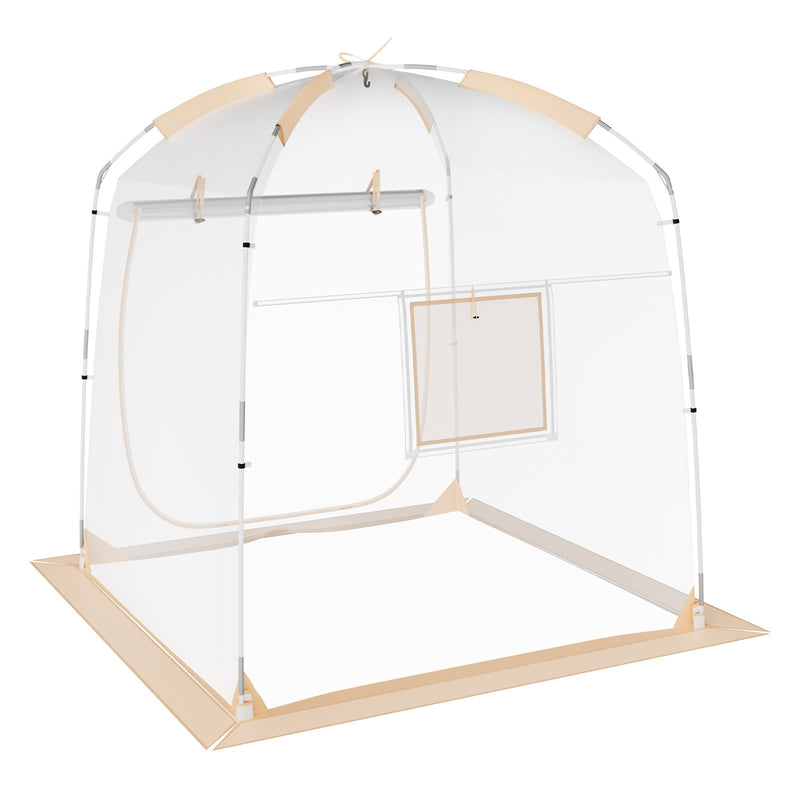 VEVOR  180 cm x 180 cm  kupolveida sporta telts – laikapstākļu izturīga, piemērota 2-4 cilvēkiem, caurspīdīga