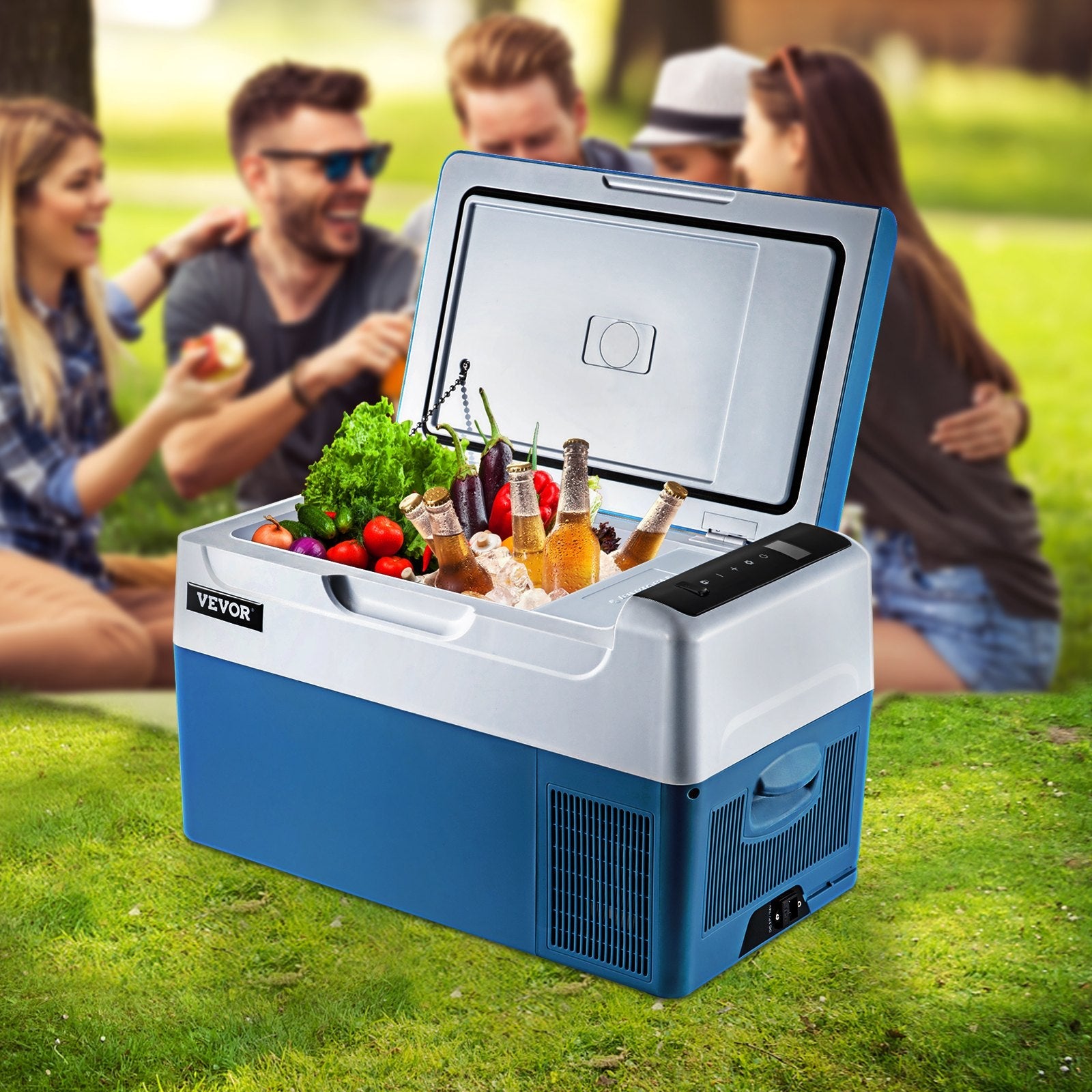22L VEVOR automašīnas ledusskapis/saldētava, ideāls risinājums automašīnām, kravas automašīnām, treileriem, laivām, kā arī lietošanai mājās vai āra aktivitātēs, piemēram, ceļojumos, makšķerēšanā un kempingā.