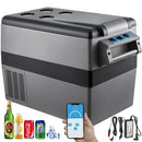 45L VEVOR 45W automašīnas ledusskapis/saldētava, ideāls risinājums automašīnām, kravas automašīnām, treileriem, laivām, kā arī lietošanai mājās vai āra aktivitātēs, piemēram, ceļojumos, makšķerēšanā un kempingā.