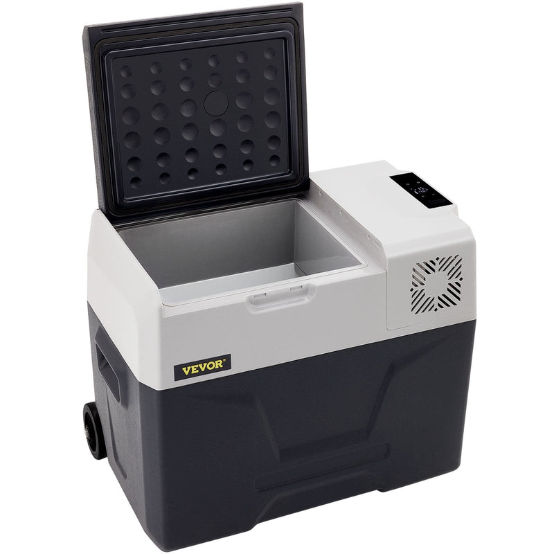 40L VEVOR automašīnas ledusskapis/saldētava, ideāls risinājums automašīnām, kravas automašīnām, treileriem, laivām, kā arī lietošanai mājās vai āra aktivitātēs, piemēram, ceļojumos, makšķerēšanā un kempingā.