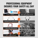 VEVOR zipline komplekts bērniem un pieaugušajiem, 30,48 m trošu nobrauciens līdz 227 kg, ātra uzstādīšana pagalmā, nerūsējošā tērauda trose ar atsperu bremzi, drošības josta un sēdeklis