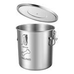 VEVOR HC-20 LT, 20 l nerūsējošā tērauda barības uzglabāšanas konteiners suņiem un kaķiem, līdz ~8 kg, hermētisks vāks, 2 rokturi, metāla tvertne sausajai barībai, rīsiem un miltiem