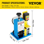 VEVOR elektriskais vadu izolācijas noņēmējs ar 1,5–25 mm diametra diapazonu, 180 W jaudu, automātisks un pārnēsājams kabeļu noņēmējs vara pārstrādei
