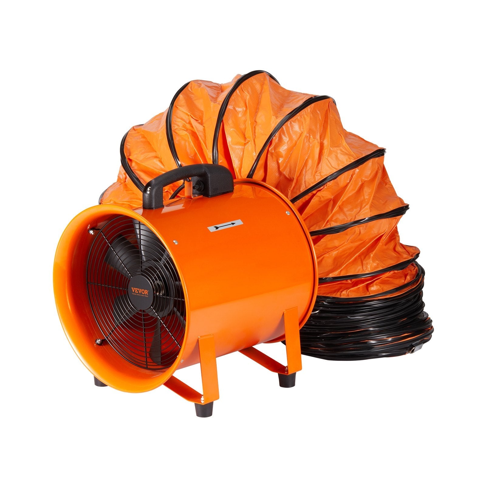 VEVOR 203.2mm Pārnēsājamais Izplūdes Ventilators ar 10m Šļūteni - Industrijas Duct Pūtejs