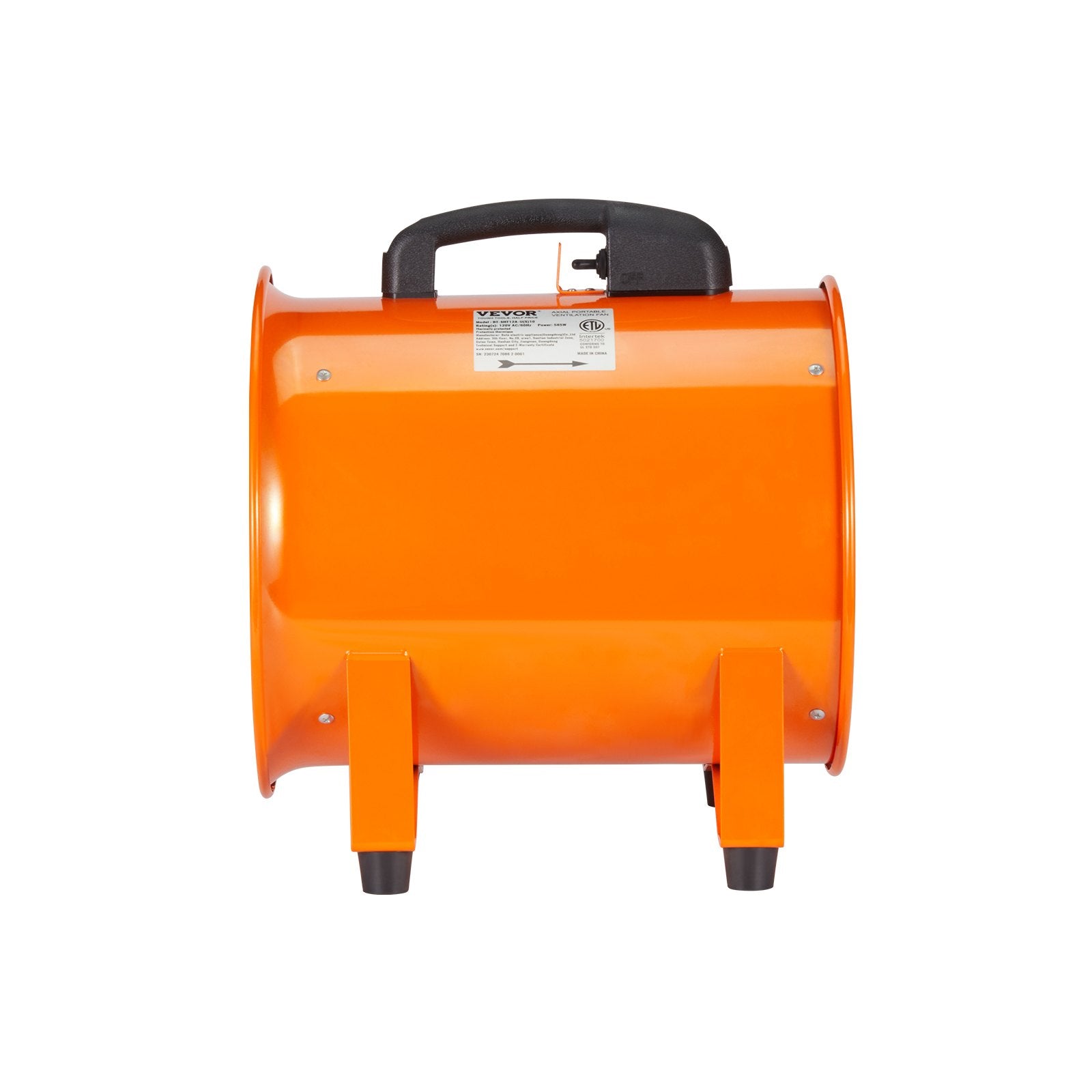 VEVOR 203.2mm Pārnēsājamais Izplūdes Ventilators ar 5m Šļūteni - Industrijas Duct Pūtejs