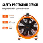 VEVOR 203.2mm Pārnēsājamais Izplūdes Ventilators ar 5m Šļūteni - Industrijas Duct Pūtejs