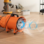 VEVOR 203.2mm Pārnēsājamais Izplūdes Ventilators ar 5m Šļūteni - Industrijas Duct Pūtejs