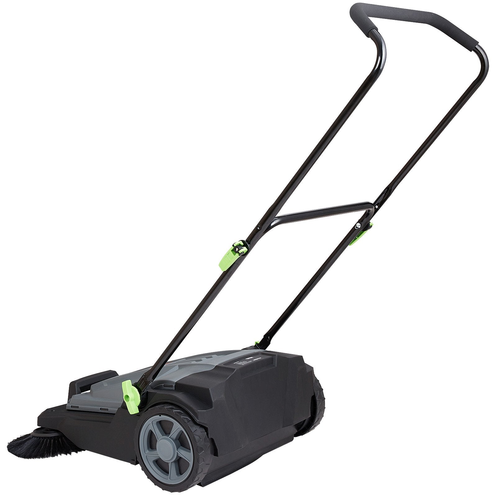 VEVOR rokas grīdas slaucītājs ar 65 cm darba platumu, manuāls, bez elektrības, ar 19 litru atkritumu tvertni, regulējamu roktura leņķi un augstumu, salokāms rokturis, piemērots celiņiem, pagalmam, garāžai, terasei