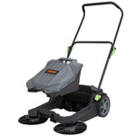 VEVOR rokas grīdas slaucītājs ar 65 cm darba platumu, manuāls, bez elektrības, ar 19 litru atkritumu tvertni, regulējamu roktura leņķi un augstumu, salokāms rokturis, piemērots celiņiem, pagalmam, garāžai, terasei
