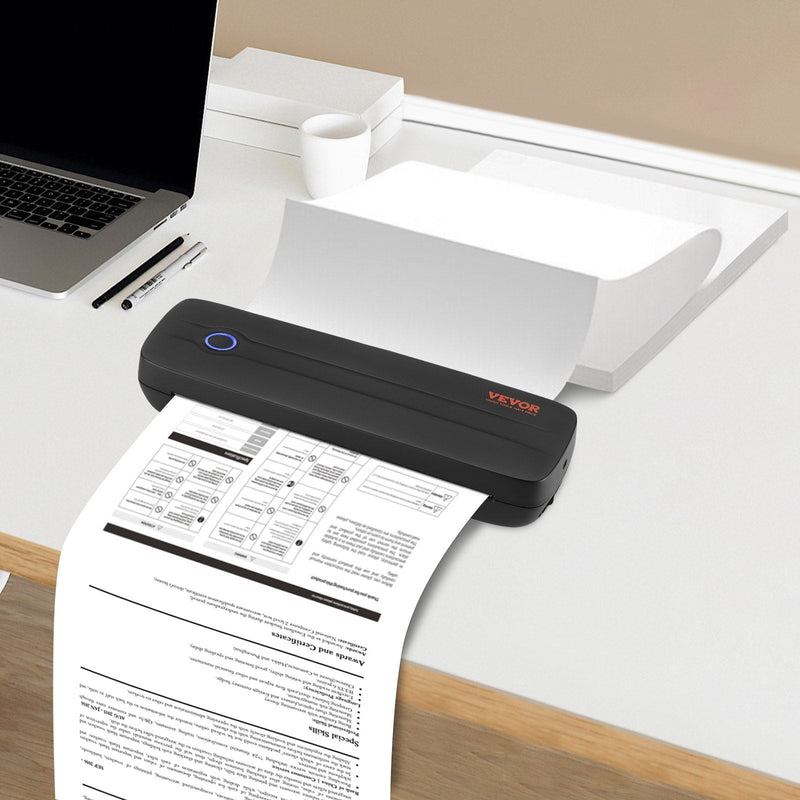 VEVOR portatīvais bezvadu tintes nesaturošs printeris, 2600 mAh, ceļojumiem un mājai