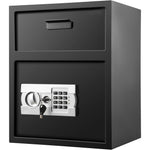 VEVOR digitālais depozīta seifs ar elektronisko koda slēdzeni, depozīta atvilktni un divām avārijas atslēgām – oglekļa tērauda seifs restorāniem, mājai, viesnīcai un birojam