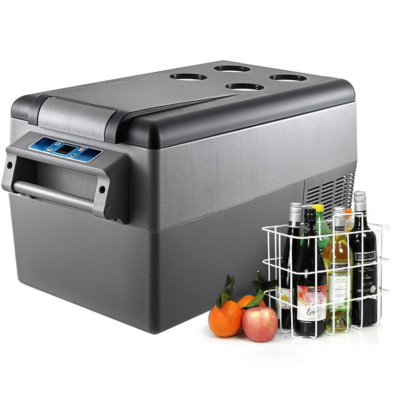 VEVOR automašīnas ledusskapis/saldētava 35L, ideāls risinājums automašīnām, kravas automašīnām, treileriem, laivām, kā arī lietošanai mājās vai āra aktivitātēs, piemēram, ceļojumos, makšķerēšanā un kempingā.