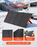 VEVOR salokāms monokristāliskais saules panelis 150 W ar 23 % efektivitāti, pārnēsājams ETFE saules paneļa lādētājs ar MC4 izeju, Type-C, QC3.0 USB un DC pieslēgvietām, IP67 ūdensizturīgs, paredzēts elektroenerģijas stacijām, kempingam un pārgājieniem