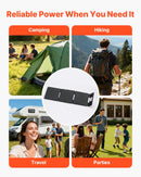 VEVOR 30 W salokāms saules paneļu lādētājs, 16BB N-tipa monokristālisks saules panelis ar 24 % efektivitāti, īpaši viegls un pārnēsājams, ar USB-A, USB-A (QC 3.0) un USB-C pieslēgvietām kempingam, pārgājieniem, tālruņiem un planšetēm