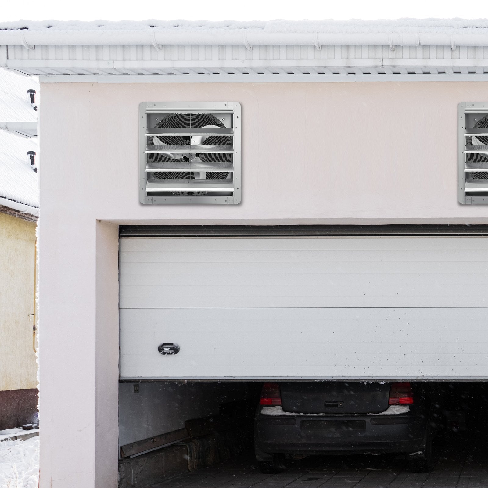 VEVOR žalūziju izplūdes ventilators – 406 mm sienas stiprināms darbnīcas ventilators, 1506 CFM, AC