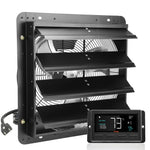 VEVOR Aizvaru Izplūdes Ventilators, Veikala Izplūdes Ventilators 406 mm Ar Tālvadības Kontroli, Sienā Uzstādāms EC