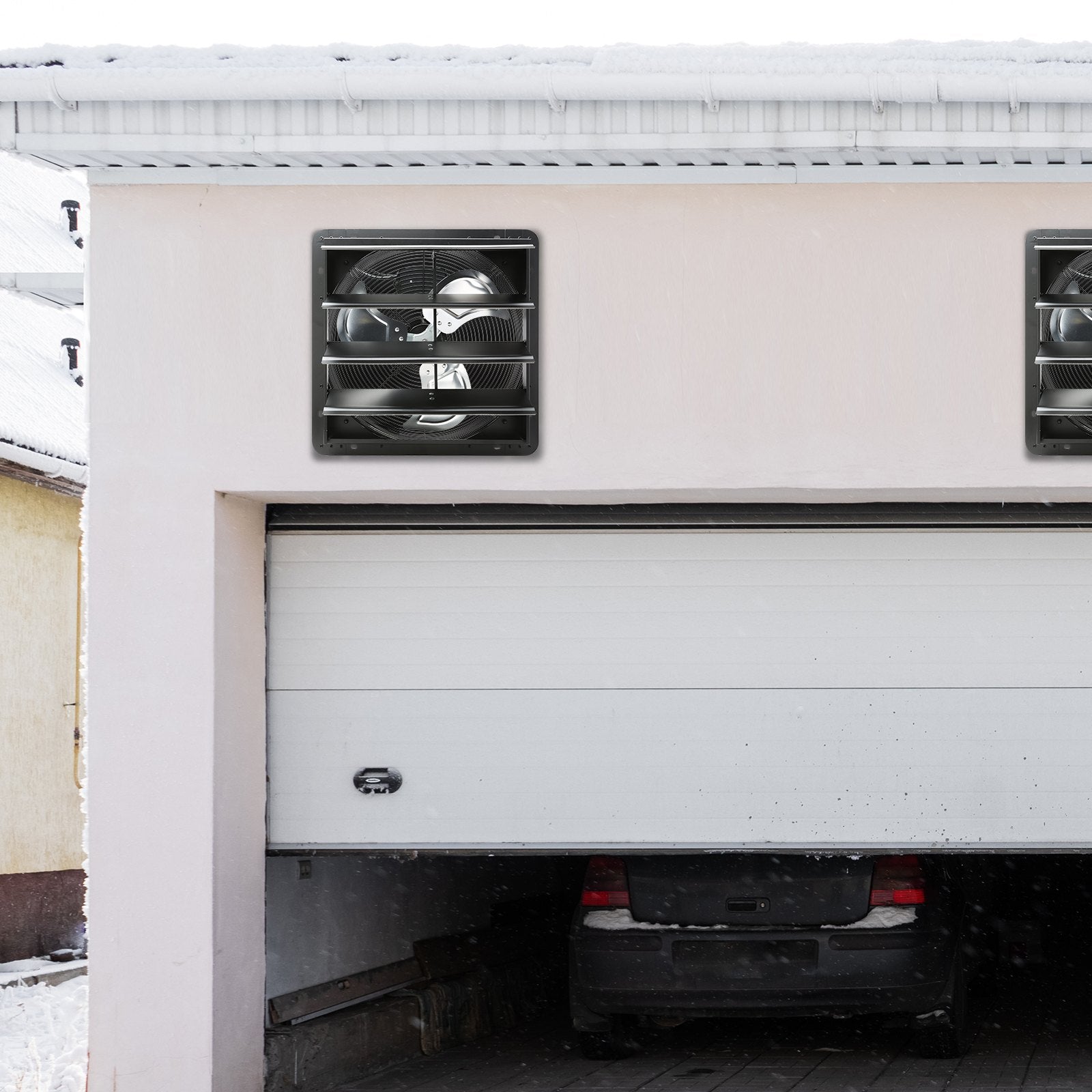 VEVOR Aizvaru Izplūdes Ventilators, Veikala Izplūdes Ventilators 406 mm Ar Tālvadības Kontroli, Sienā Uzstādāms EC