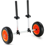 VEVOR smagās slodzes kajaka rati, kravnesība 127 kg, noņemami, ar 254 mm pilnriepu riteņiem, regulējams platums un augšējā putu aizsardzība, piemēroti kajakiem ar notekcaurumiem no 2,54 mm un lielākiem
