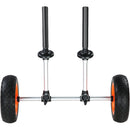VEVOR smagās slodzes kajaka rati, kravnesība 127 kg, noņemami, ar 254 mm pilnriepu riteņiem, regulējams platums un augšējā putu aizsardzība, piemēroti kajakiem ar notekcaurumiem no 2,54 mm un lielākiem