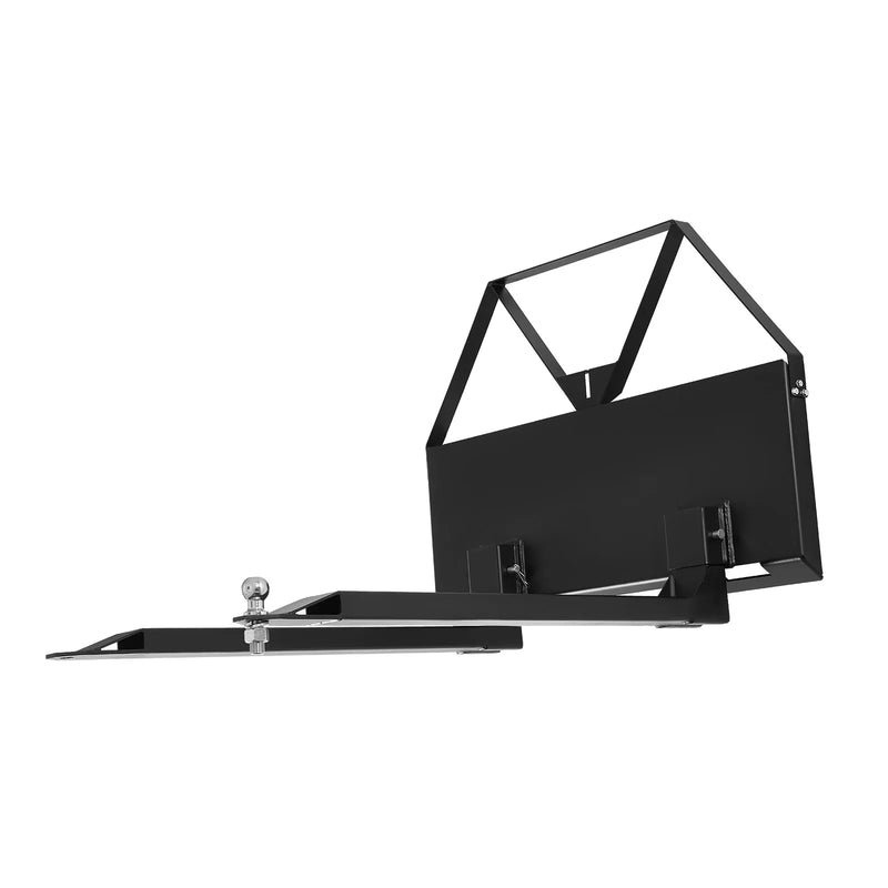 Mini iekrāvēja palešu dakšas ar 1179 kg celtspēju, 122 cm dakšu lāpstiņām, 47,6 mm lodveida piekabes savienojumu un ātro stiprinājumu mini iekrāvējiem un traktoriem