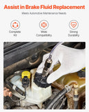 VEVOR bremžu sistēmas atgaisošanas komplekts 12 gab., profesionāls bremžu atgaisošanas adapteru komplekts ar pilnu aprīkojumu un rokturi, izturīgs bremžu šķidruma uzpildes adapteris, piemērots lielākajai daļai jaunu un vecu transportlīdzekļu