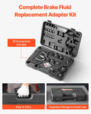VEVOR bremžu sistēmas atgaisošanas komplekts 12 gab., profesionāls bremžu atgaisošanas adapteru komplekts ar pilnu aprīkojumu un rokturi, izturīgs bremžu šķidruma uzpildes adapteris, piemērots lielākajai daļai jaunu un vecu transportlīdzekļu