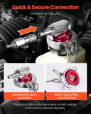 VEVOR bremžu sistēmas atgaisošanas komplekts 12 gab., profesionāls bremžu atgaisošanas adapteru komplekts ar pilnu aprīkojumu un rokturi, izturīgs bremžu šķidruma uzpildes adapteris, piemērots lielākajai daļai jaunu un vecu transportlīdzekļu