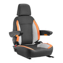 VEVOR universāls iekrāvēja sēdeklis, traktora sēdeklis ar regulējamu atzveltni, roku balstiem, galvas balstu un drošības jostu, drošs sēdeklis ar mikro slēdzi, ergonomisks zāles pļāvēja sēdeklis mini iekrāvējam un buldozeram