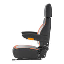 VEVOR universāls iekrāvēja sēdeklis, traktora sēdeklis ar regulējamu atzveltni, roku balstiem, galvas balstu un drošības jostu, drošs sēdeklis ar mikro slēdzi, ergonomisks zāles pļāvēja sēdeklis mini iekrāvējam un buldozeram