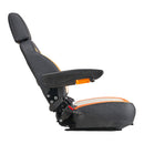 VEVOR universāls iekrāvēja sēdeklis, traktora sēdeklis ar regulējamu atzveltni, roku balstiem, galvas balstu un drošības jostu, drošs sēdeklis ar mikro slēdzi, ergonomisks zāles pļāvēja sēdeklis mini iekrāvējam un buldozeram