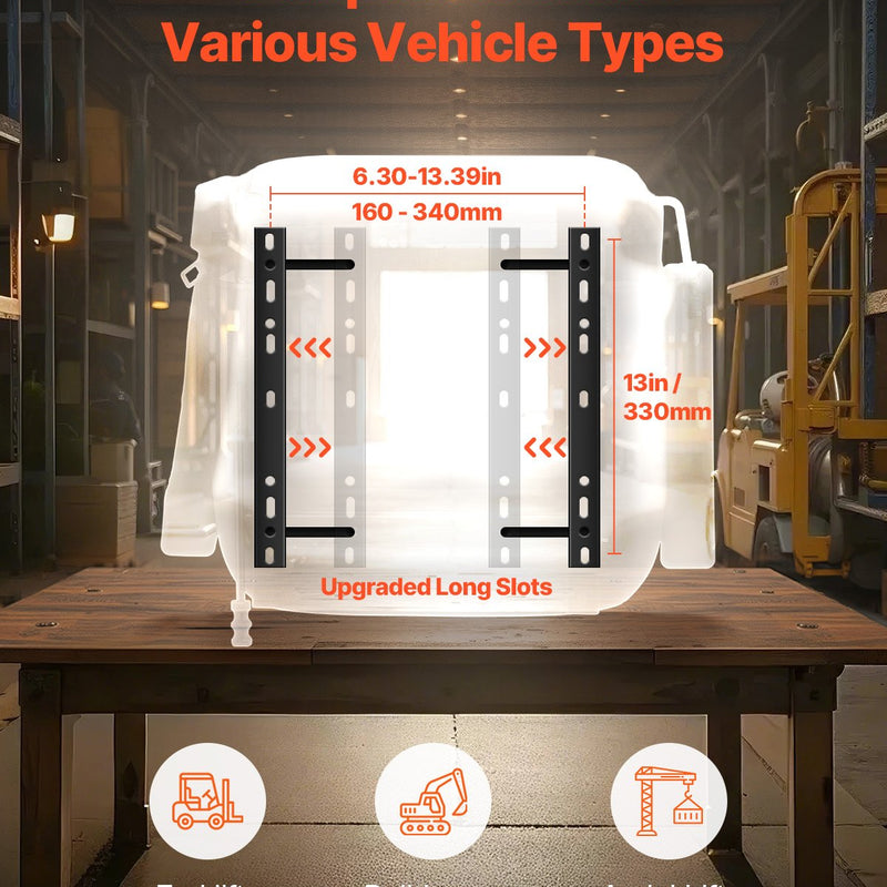 VEVOR universāls iekrāvēja sēdeklis, traktora sēdeklis ar regulējamu atzveltni, roku balstiem, galvas balstu un drošības jostu, drošs sēdeklis ar mikro slēdzi, ergonomisks zāles pļāvēja sēdeklis mini iekrāvējam un buldozeram