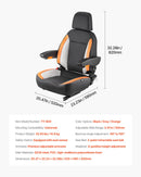 VEVOR universāls iekrāvēja sēdeklis, traktora sēdeklis ar regulējamu atzveltni, roku balstiem, galvas balstu un drošības jostu, drošs sēdeklis ar mikro slēdzi, ergonomisks zāles pļāvēja sēdeklis mini iekrāvējam un buldozeram