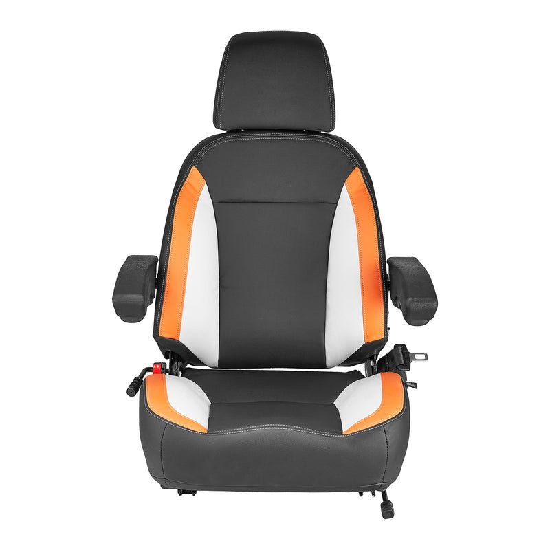 VEVOR universāls iekrāvēja sēdeklis, traktora sēdeklis ar regulējamu atzveltni, roku balstiem, galvas balstu un drošības jostu, drošs sēdeklis ar mikro slēdzi, ergonomisks zāles pļāvēja sēdeklis mini iekrāvējam un buldozeram