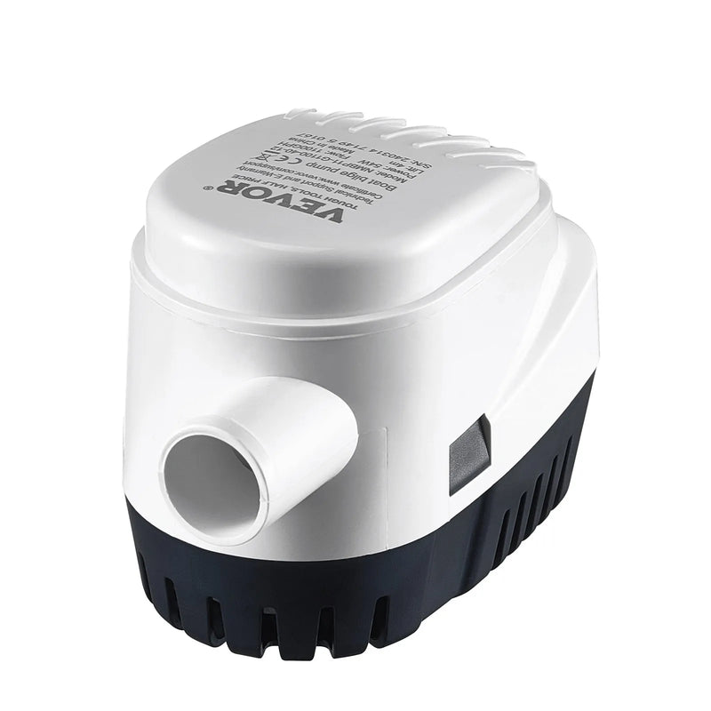 VEVOR 12 V automātisks iegremdējams laivas bilžas ūdens sūknis ar pludiņa slēdzi, caurplūdums 69 l/min, izplūdes diametrs 29 mm, piemērots laivām, dīķiem, baseiniem un pagrabiem