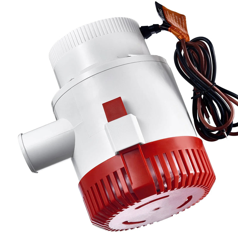 VEVOR 12 V automātiska iegremdējama laivas bilžas ūdens sūknis ar pludiņa slēdzi, caurplūdums 189 l/min, izplūdes diametrs 40 mm, piemērots laivām, dīķiem, baseiniem un pagrabiem