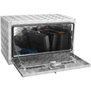 VEVOR smagā tipa alumīnija zemkorpusa instrumentu kaste 30 × 14 × 16", ūdensizturīga, ar dimanta rakstu virsmu, T-veida roktura slēdzeni un atslēgām – piemērota pikapiem, furgoniem un piekabēm