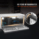 VEVOR alumīnija zemkorpusa instrumentu kaste 91 × 36 × 41 cm – ūdensizturīga, ar T-veida rokturi, slēdzama, piemērota kravas automašīnām, furgoniem un piekabēm