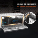 VEVOR alumīnija instrumentu kaste kravas auto apakšai, 914 × 430 × 460 mm, ar rombveida plākšņu konstrukciju, T-veida aizdari un slēdzamu vāku, ūdensizturīga uzglabāšanas kaste kravas auto, furgoniem un piekabēm