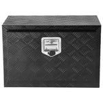 VEVOR alumīnija instrumentu kaste kravas auto apakšai, 61 × 43 × 46 cm, ar rombveida plākšņu konstrukciju, T-veida aizdari un slēdzamu vāku, ūdensizturīga uzglabāšanas kaste kravas auto, furgoniem un piekabēm