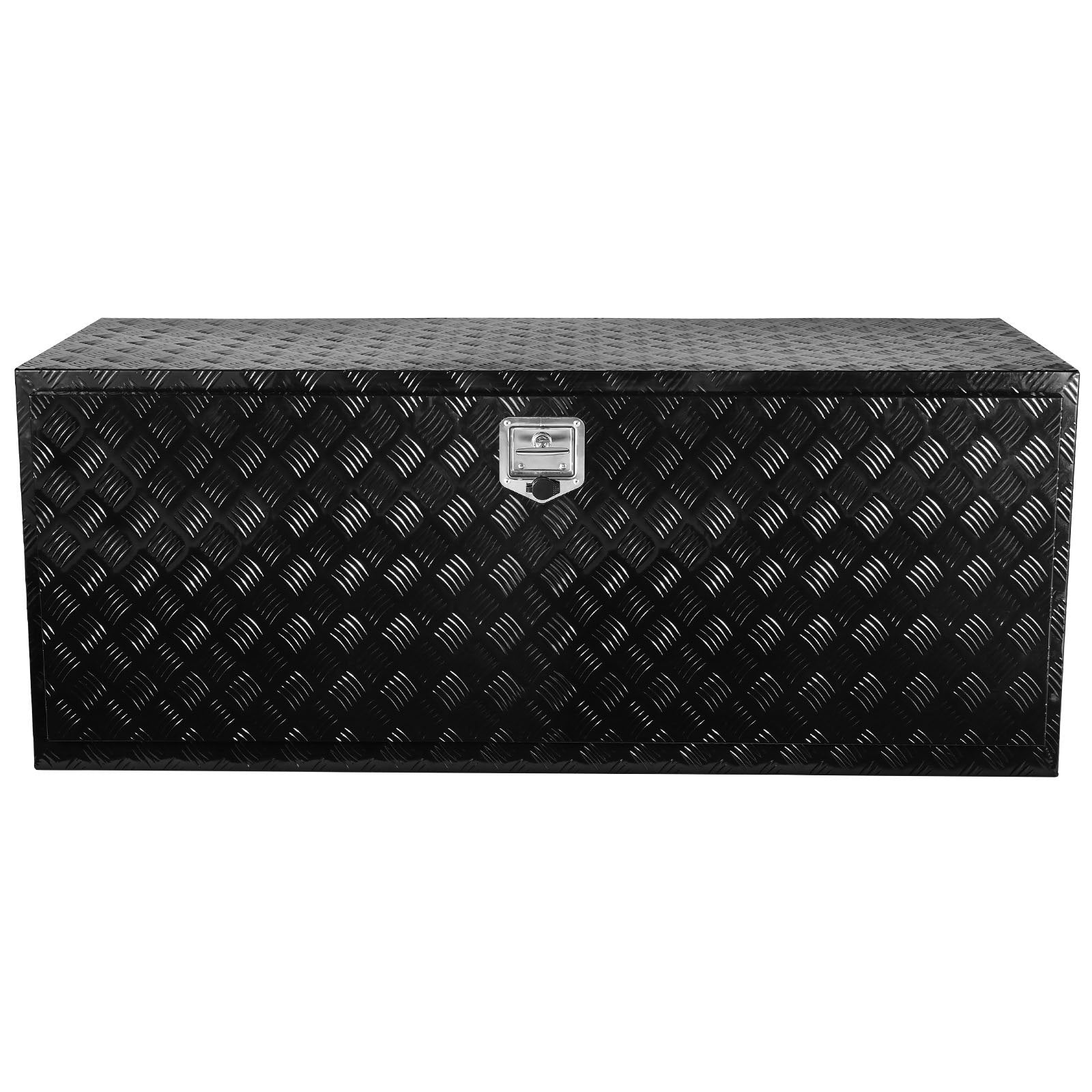 VEVOR kravas automašīnas apakšējā instrumentu kaste, 152,4×60,96×60,96 cm alumīnija dimanta faktūras uzglabāšanas kaste ar T veida roktura slēdzeni, ūdensizturīga kravas, furgonu un piekabju kaste ar slēdzeni un atslēgām