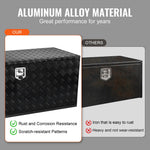 VEVOR kravas automašīnas apakšējā instrumentu kaste, 152,4×60,96×60,96 cm alumīnija dimanta faktūras uzglabāšanas kaste ar T veida roktura slēdzeni, ūdensizturīga kravas, furgonu un piekabju kaste ar slēdzeni un atslēgām