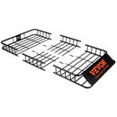 VEVOR roof luggage basket, 162.6 x 99 x 15.2 cm with extension, 90.7 kg, for cars and trucks.