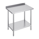 VEVOR nerūsējošā tērauda darba galds, 61 x 91 cm, regulējams plaukts, 200 kg slodze