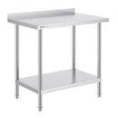 VEVOR nerūsējošā tērauda darba galds, 61 x 91 cm, regulējams plaukts, 200 kg slodze