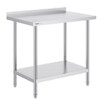 VEVOR nerūsējošā tērauda darba galds, 61 x 91 cm, regulējams plaukts, 200 kg slodze