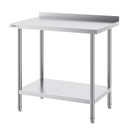 VEVOR nerūsējošā tērauda darba galds, 61 x 91 cm, regulējams plaukts, 200 kg slodze