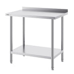 VEVOR nerūsējošā tērauda darba galds, 61 x 91 cm, regulējams plaukts, 200 kg slodze