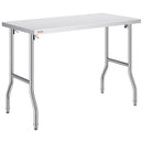 VEVOR salokāms nerūsējošā tērauda darba galds 122 x 61 cm, 300 kg slodze