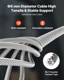 VEVOR 2 vienā elektriskais vinčas pacēlājs, 500 kg kapacitāte, 1500 W pārnēsājams vinčas krāns, pacelšanas augstums 7,6 m, ātrums 5 m/min ar manuālo un vadu tālvadību rūpnīcai, noliktavai vai garāžai