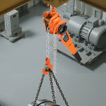 VEVOR manuālais sviras ķēdes pacēlājs, 1,5 t / 1500 kg kapacitāte, smagās slodzes, 3 m pacelšanas augstums, G80 sakausējuma tērauda ķēde ar dubulto mehānisko bremzi, 360° rotējoši āķi, piemērots noliktavām, būvniecībai un garāžai